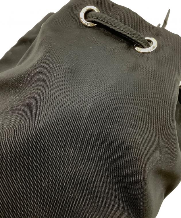 中古・古着通販】PRADA (プラダ) ナイロン巾着ポーチ ブラック