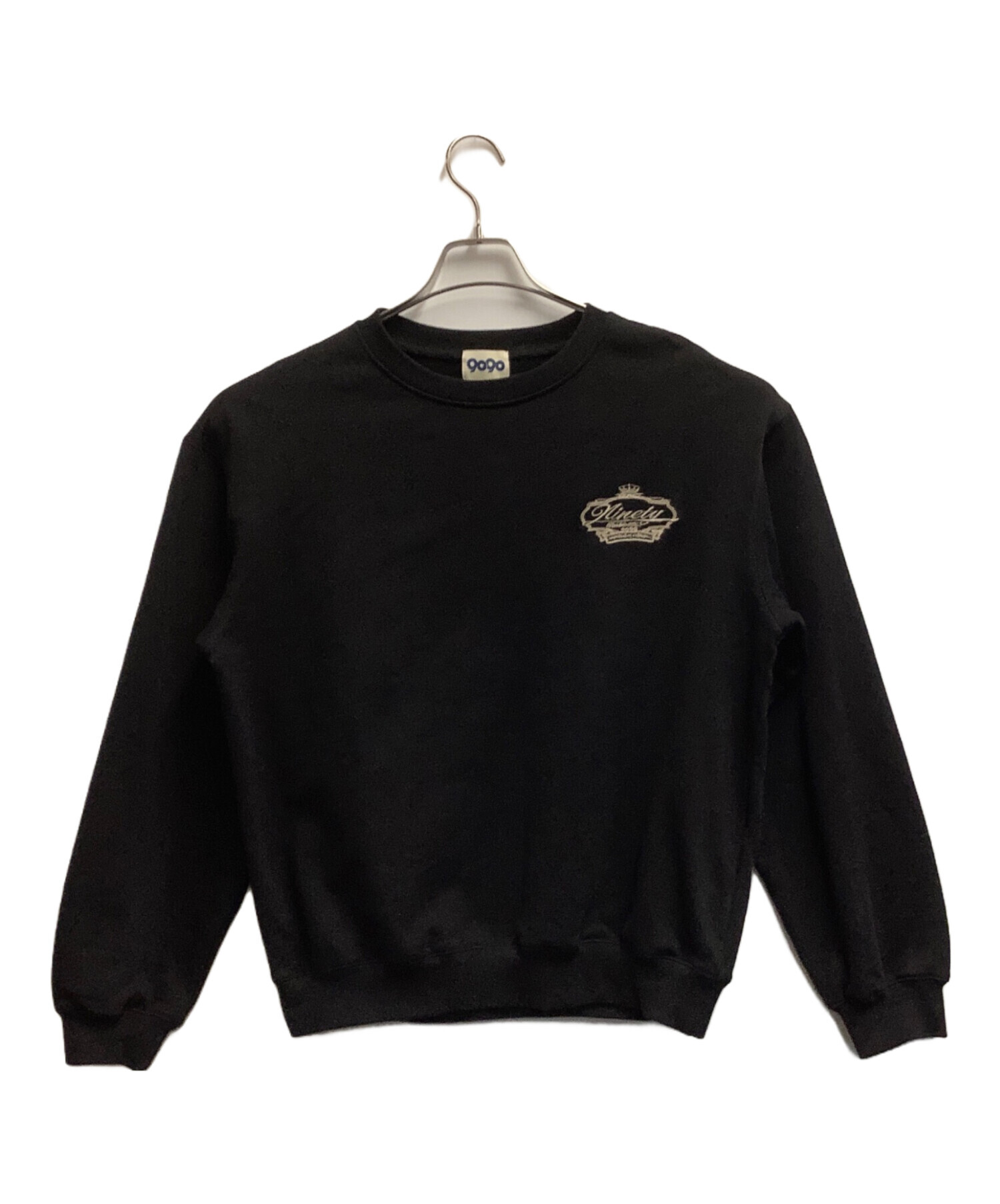 中古・古着通販】9090 (9090) Crown Logo Crewneck Sweat ブラック 