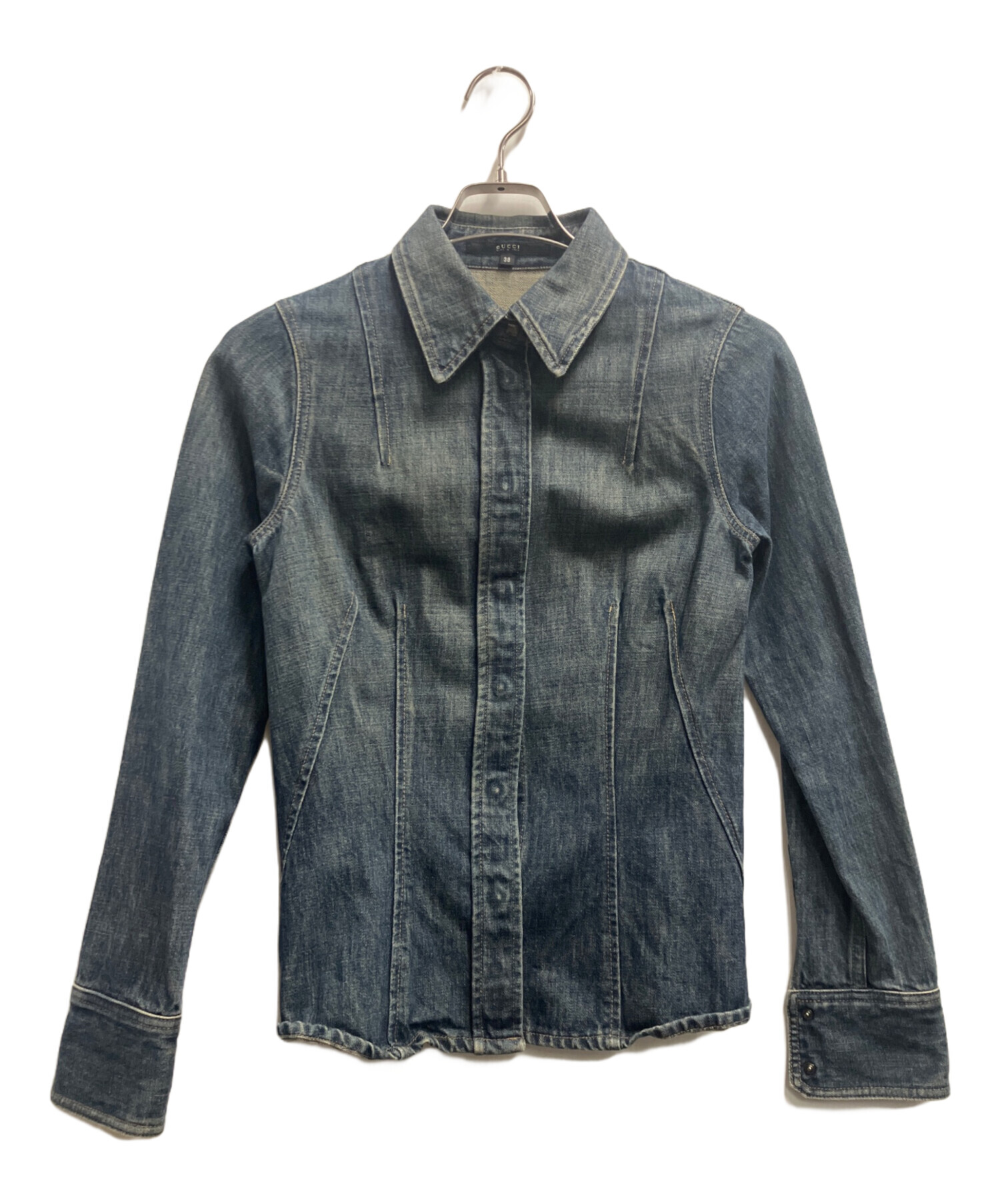 GUCCI デニムジャケット サイズ38 S-M 中古・古着通販】GUCCI (グッチ) デニムジャケット インディゴ サイズ