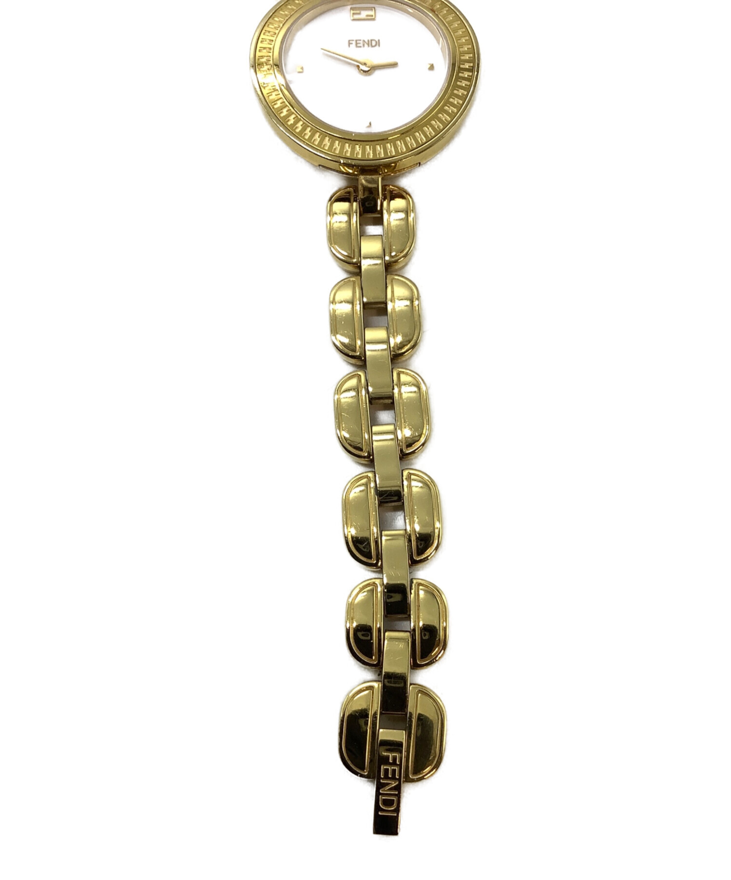 中古・古着通販】FENDI (フェンディ) 腕時計 ゴールド×ホワイト