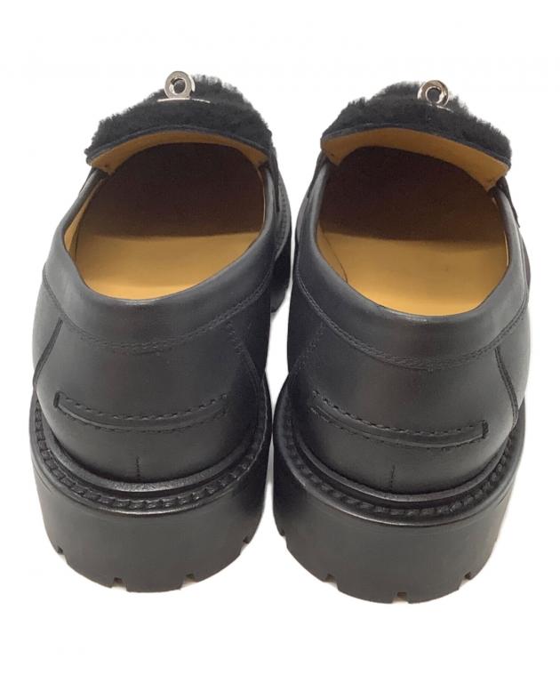 中古・古着通販】HERMES (エルメス) ローファー ブラック サイズ:SIZE
