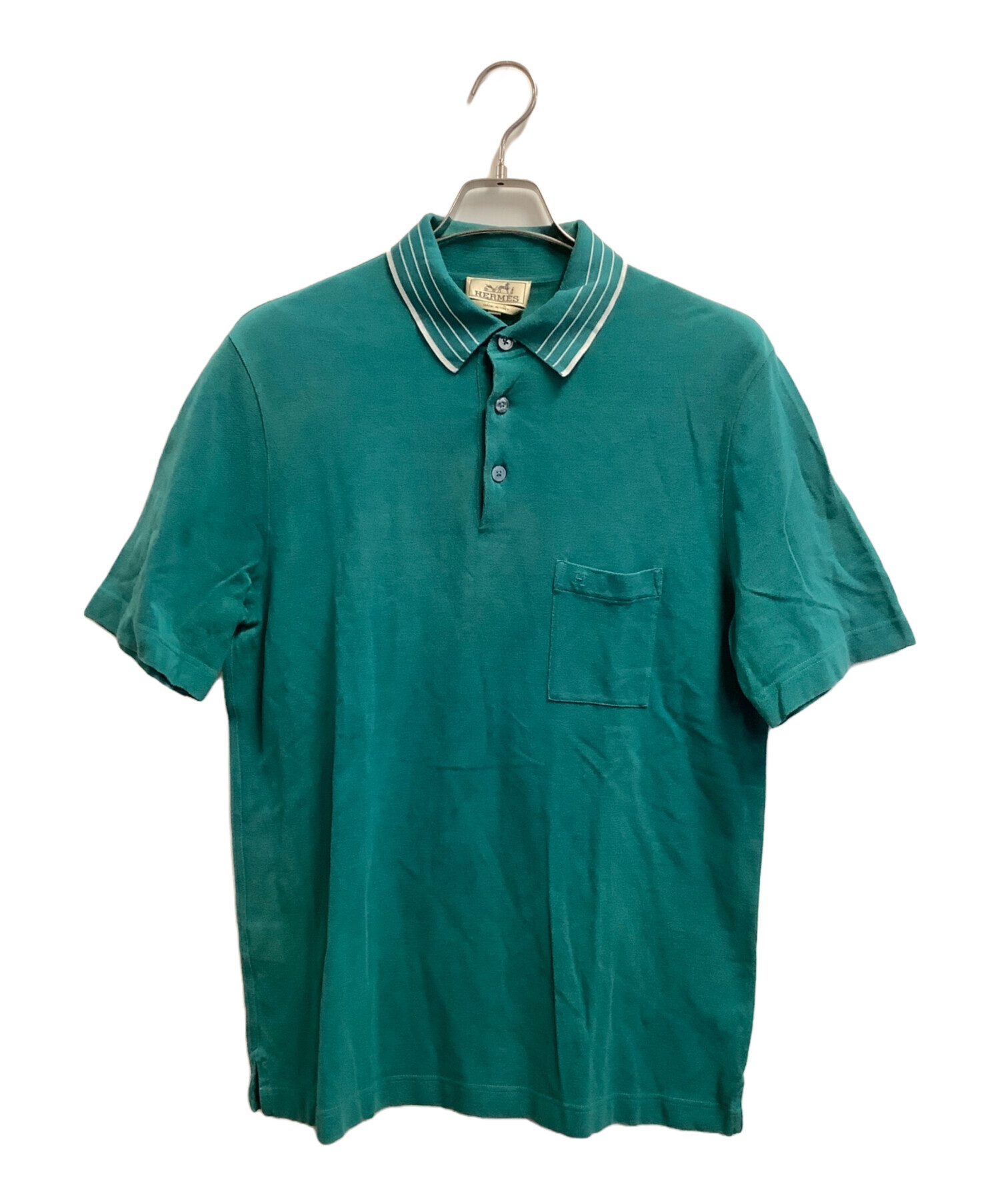 中古・古着通販】HERMES (エルメス) ポロシャツ グリーン サイズ:XL