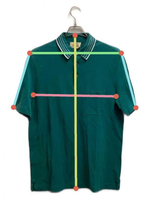 HERMES 迷彩柄 ポロシャツ XL クリーニング済み 中古・古着通販】HERMES (エルメス) ポロシャツ グリーン サイズ:XL