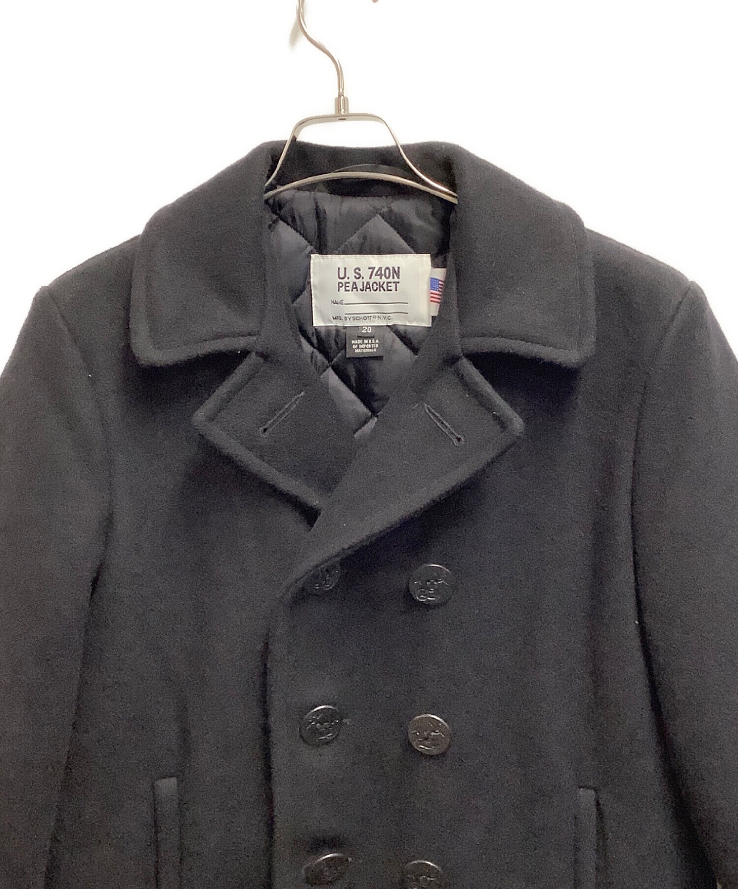 中古・古着通販】Schott (ショット) コート ブラック サイズ:20