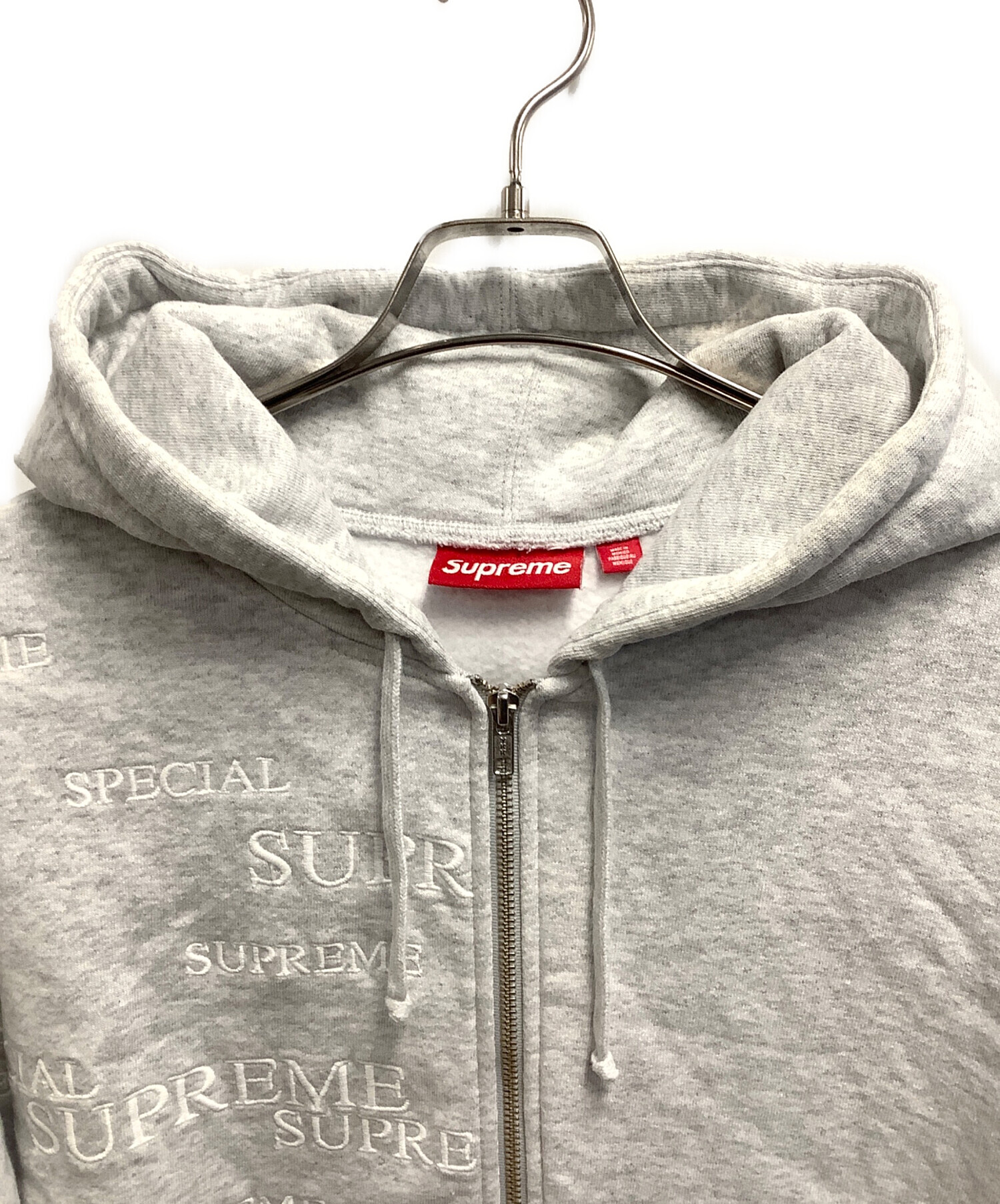 中古・古着通販】SUPREME (シュプリーム) ジップパーカー ライトグレー