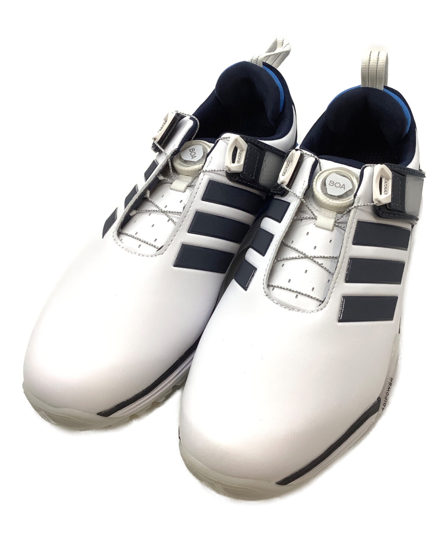 中古・古着通販】adidas (アディダス) ゴルフシューズ ホワイト×ブルー