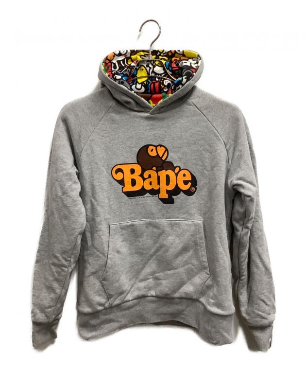 A BATHING APE ビンテージ フード付きパーカー グレー 中古・古着通販】A BATHING APE (アベイシングエイプ) パーカー グレー