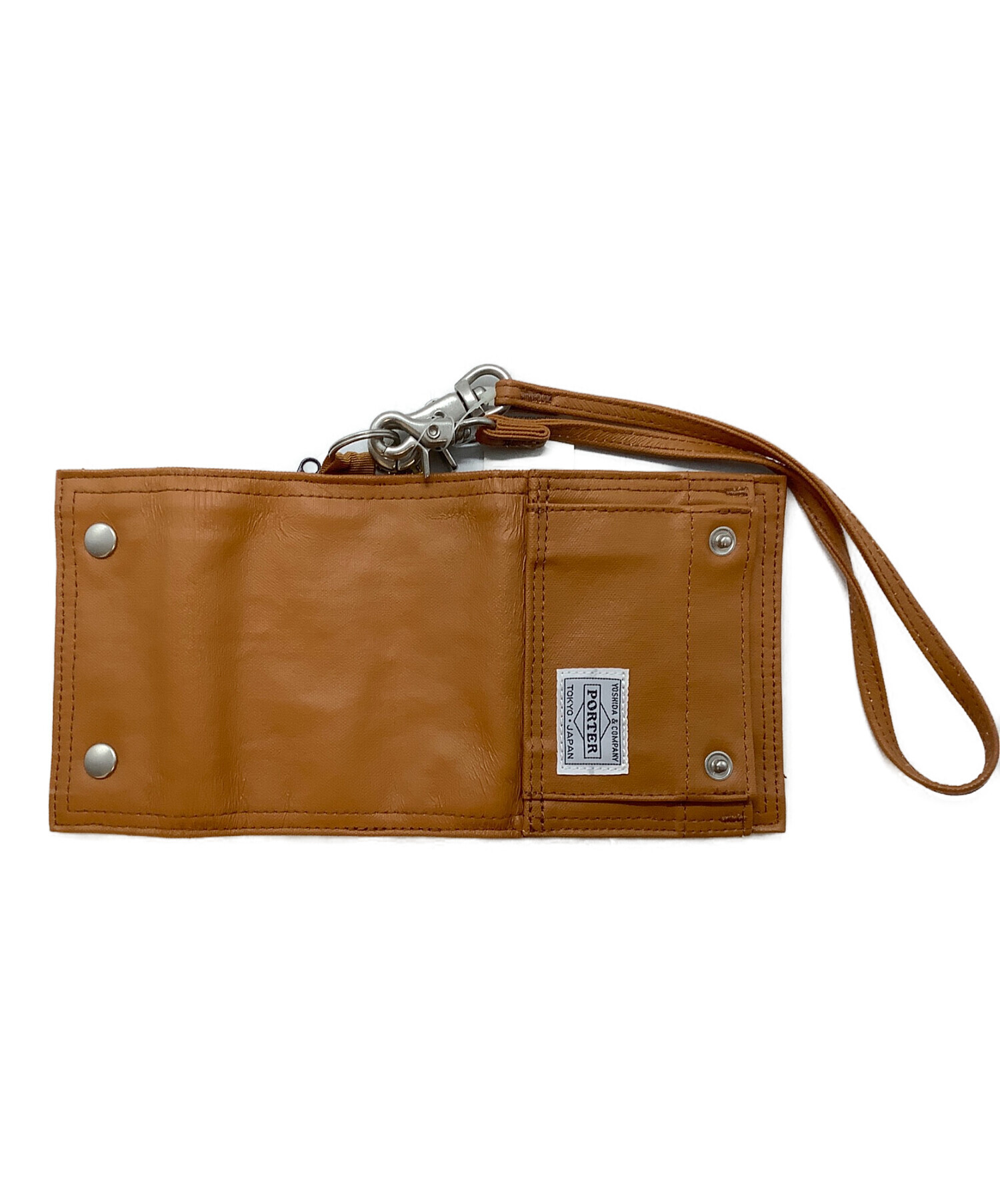 中古・古着通販】PORTER (ポーター) 3つ折り財布 ブラウン｜ブランド