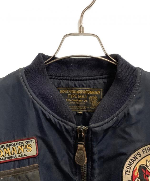 テッドマン フライトジャケット 46 ネイビー 中古・古着通販】TEDMAN (テッドマン) フライトジャケット ネイビー