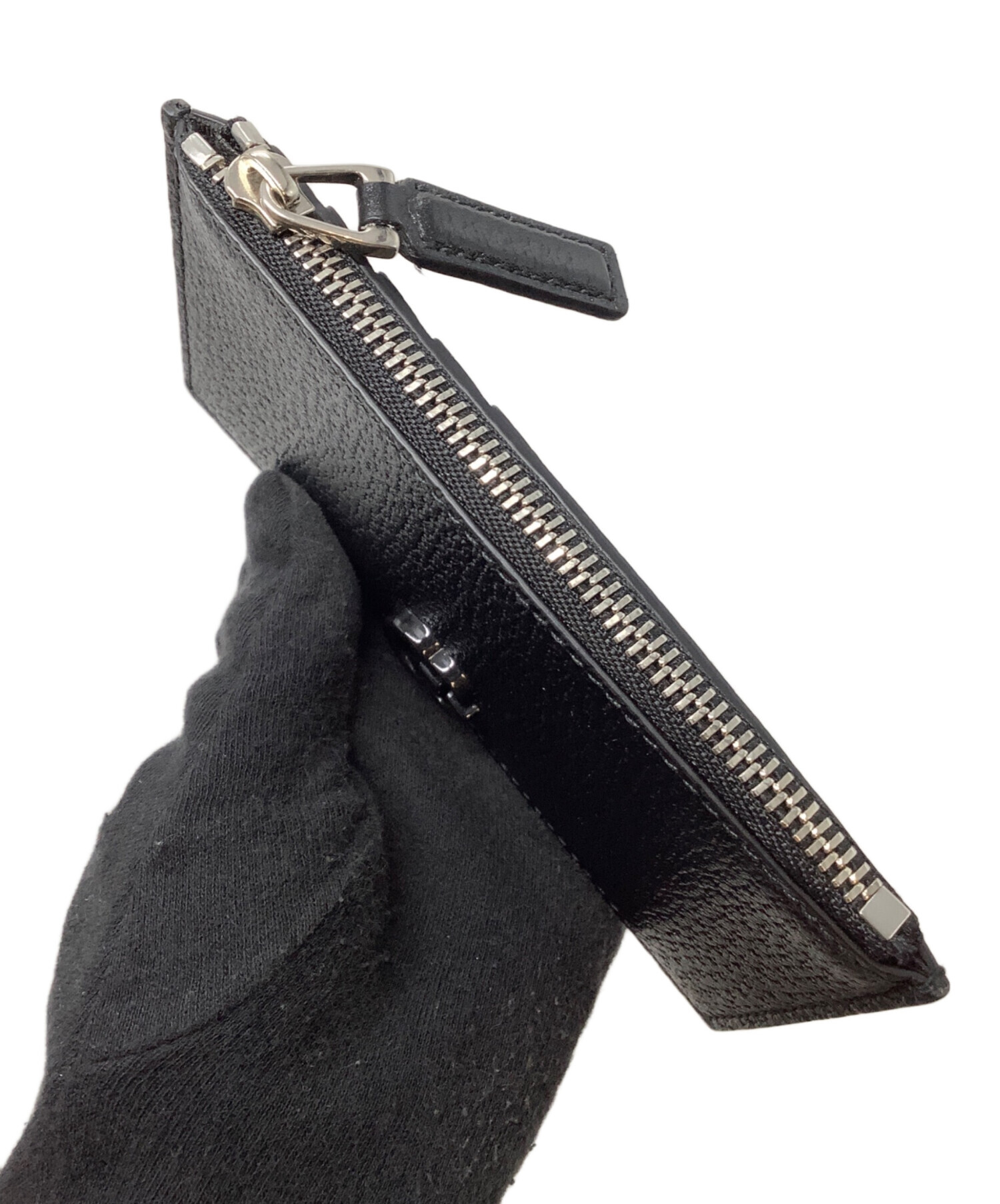 中古・古着通販】GUCCI (グッチ) ジップカードケース ブラック