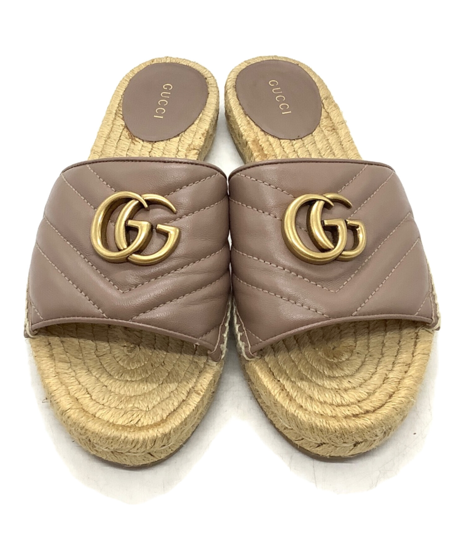 GUCCI グッチ　サンダル　ミュール　37C　GG　USED 中古・古着通販】GUCCI (グッチ) サンダル ベージュ サイズ:SIZE 37