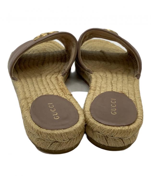 中古・古着通販】GUCCI (グッチ) サンダル ベージュ サイズ:SIZE 37