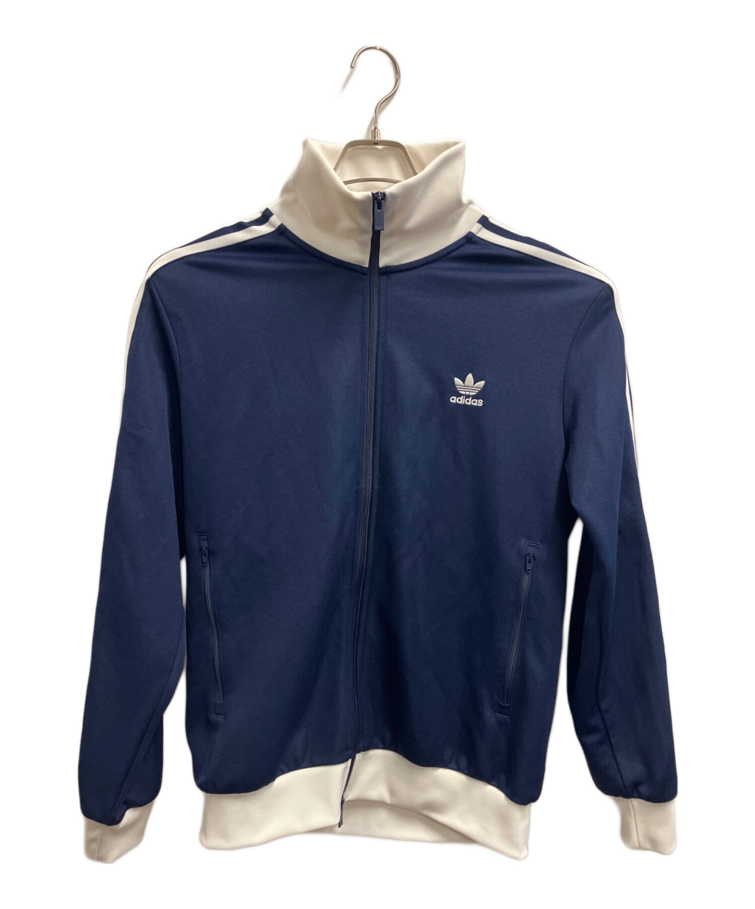  トラックジャケット ネイビー 中古・古着通販】adidas (アディダス) トラックジャケット ネイビー