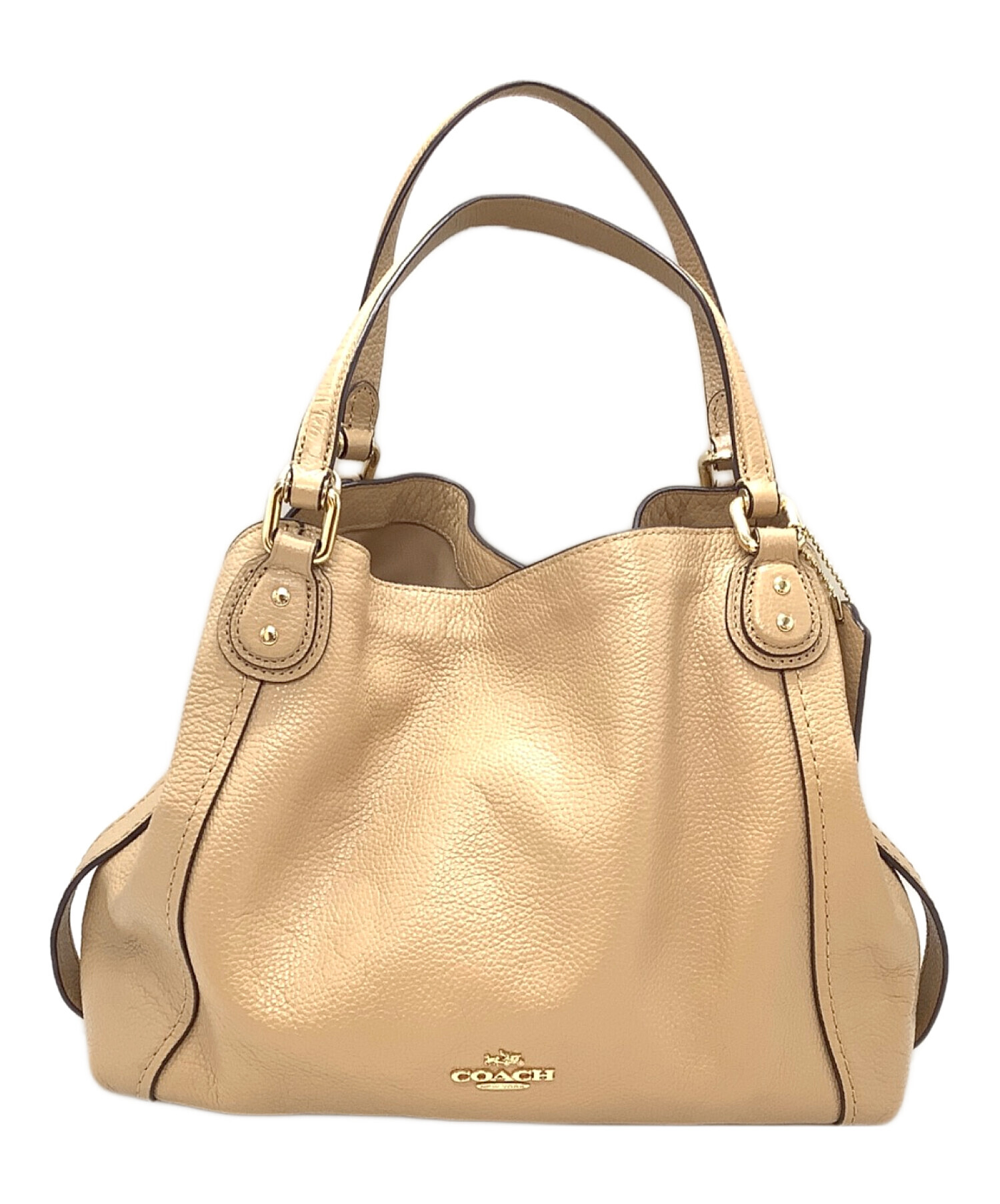 COACH 2WAY ショルダーバッグ ベージュ 中古・古着通販】COACH (コーチ) 2WAYショルダーバッグ ベージュ