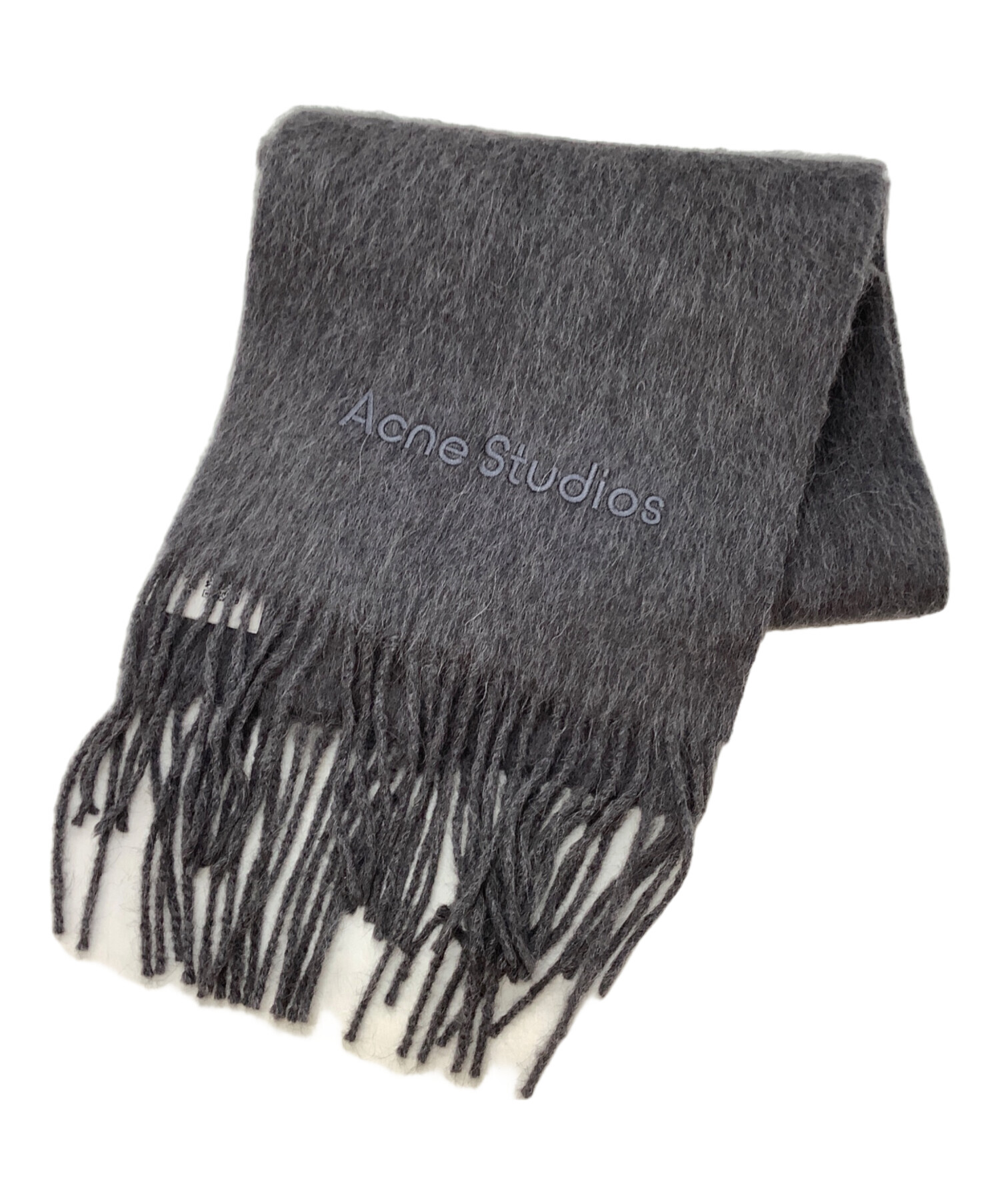 美品✨ACNE STUDIOS マフラー　グレー　バージン　ウール100％ 中古・古着通販】Acne studios (アクネ ストゥディオズ) マフラー