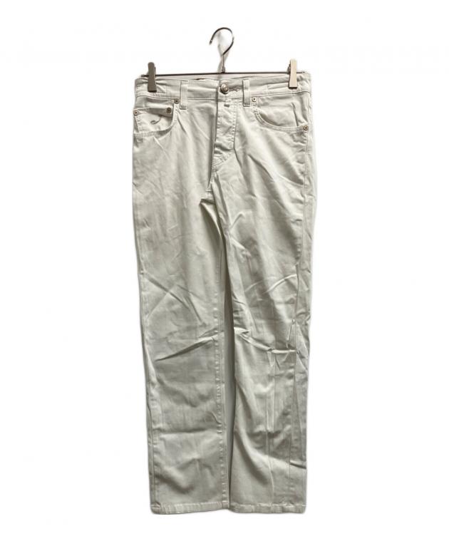 JACOB COHEN ヤコブコーエン ハーフパンツ ホワイト 花柄 31インチ 中古・古着通販】JACOB COHEN (ヤコブコーエン) スキニーパンツ