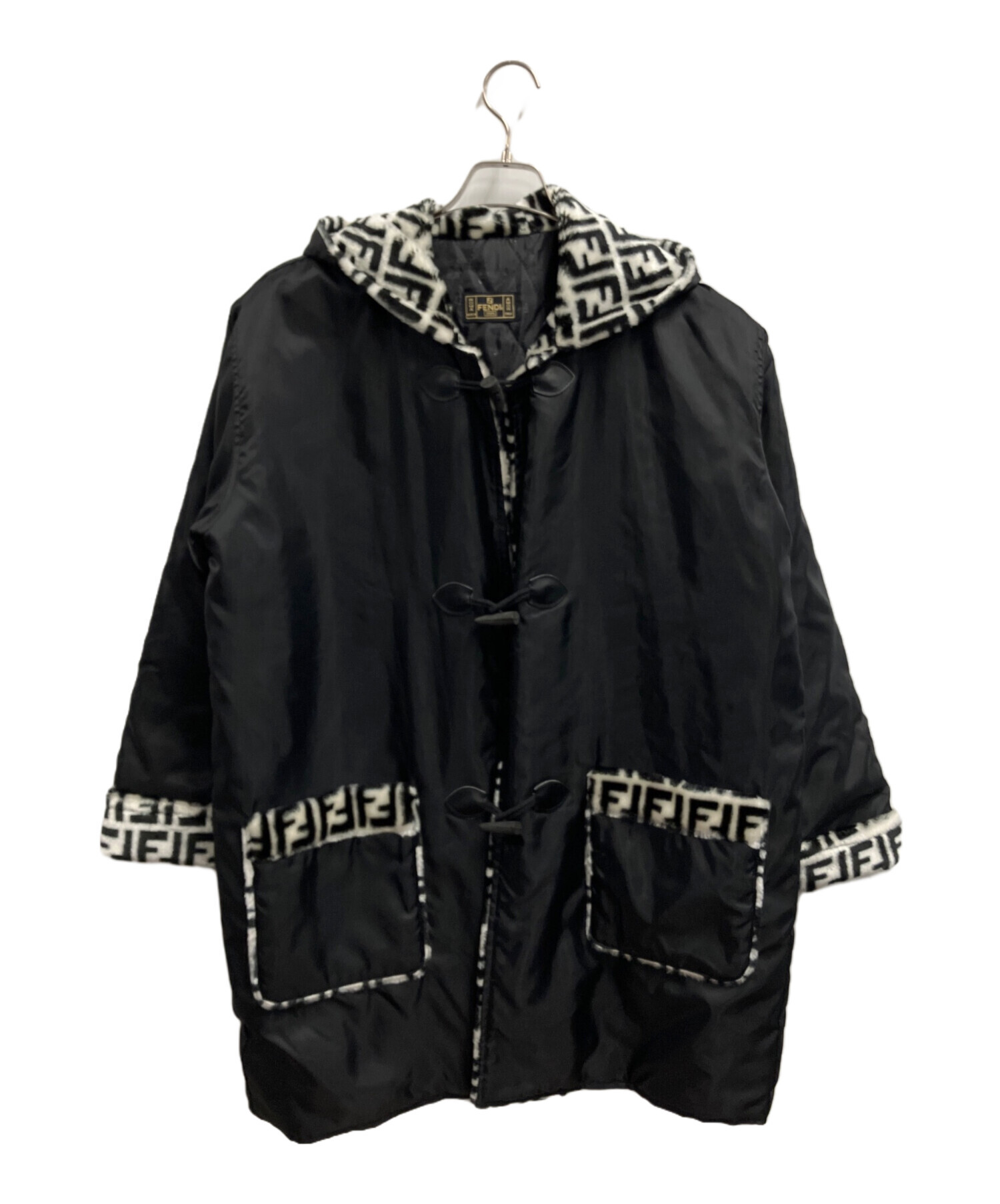 中古・古着通販】FENDI (フェンディ) ダッフルコート ブラック サイズ