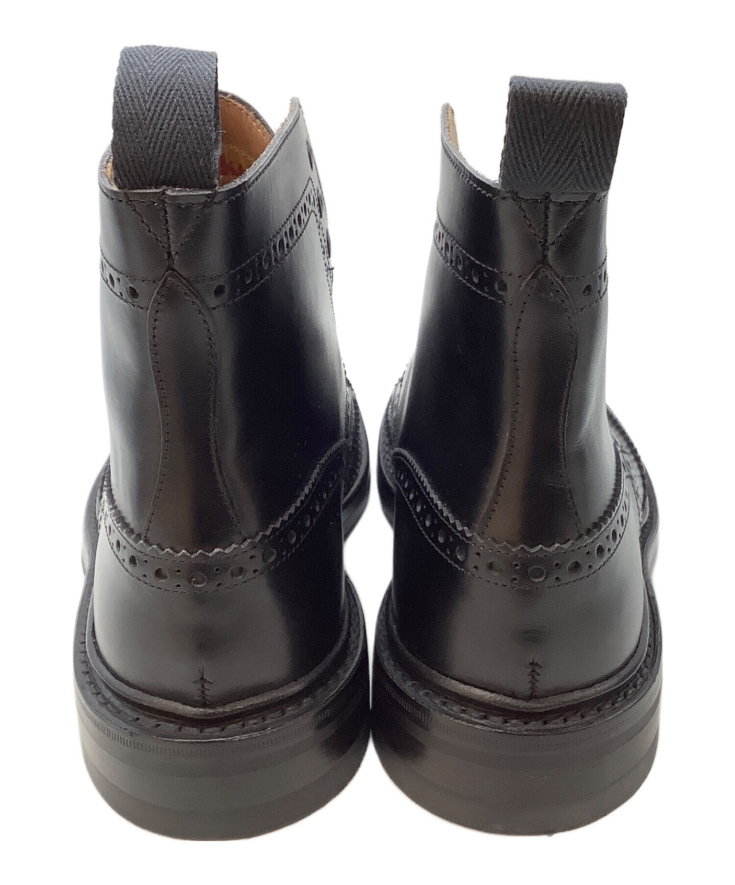 Tricker's ウィングチップ レースアップブーツ ブラック 中古・古着通販】Tricker's (トリッカーズ) ウィングチップブーツ