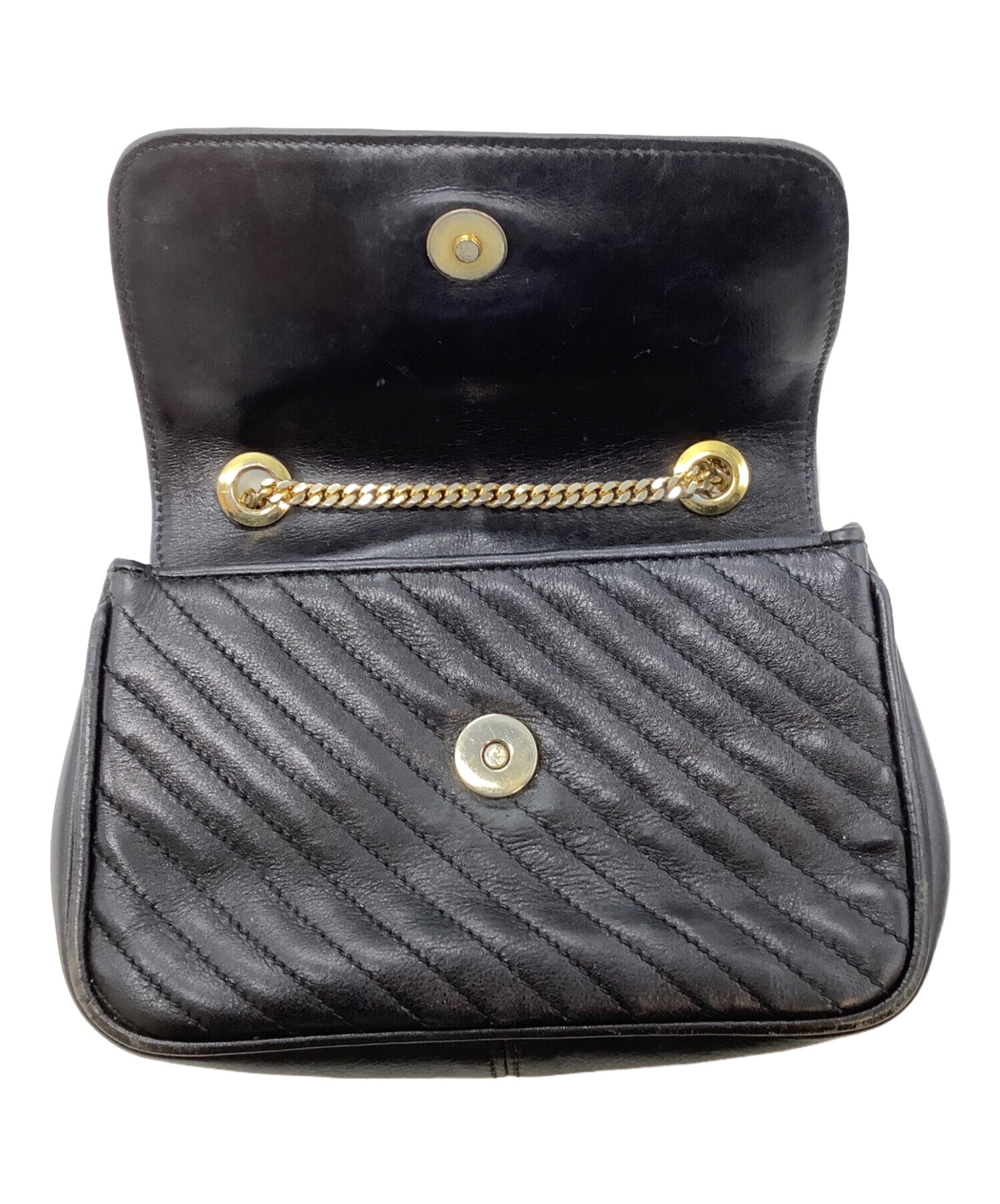 中古・古着通販】CELINE (セリーヌ) キルティングレザーチェーン