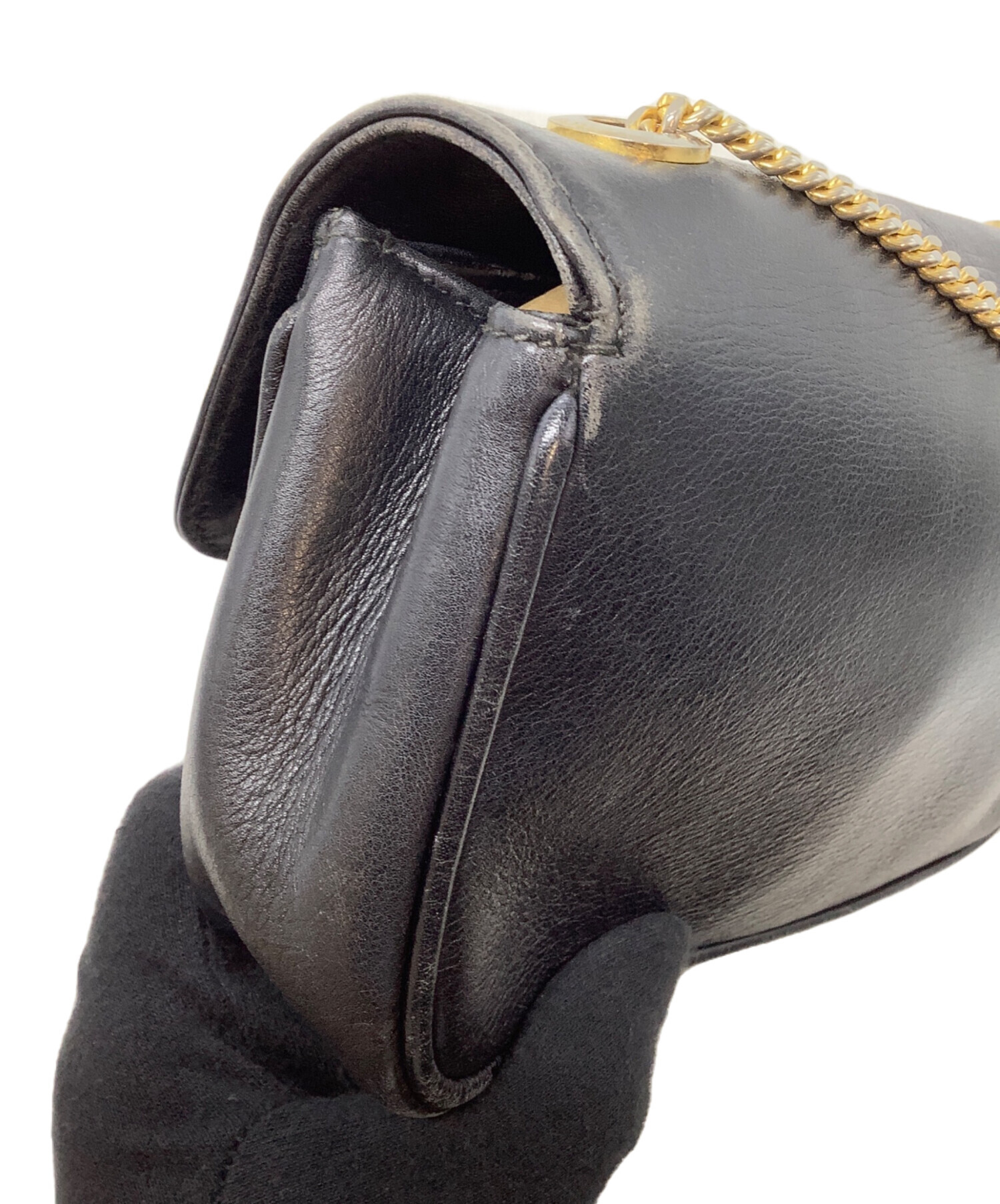中古・古着通販】CELINE (セリーヌ) キルティングレザーチェーン