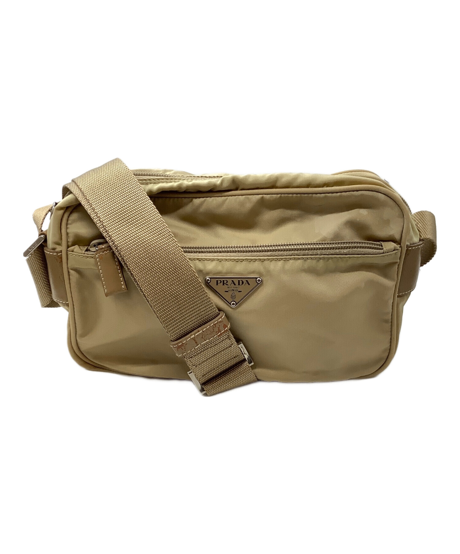 中古・古着通販】PRADA (プラダ) ナイロンショルダーバッグ アイボリー 
