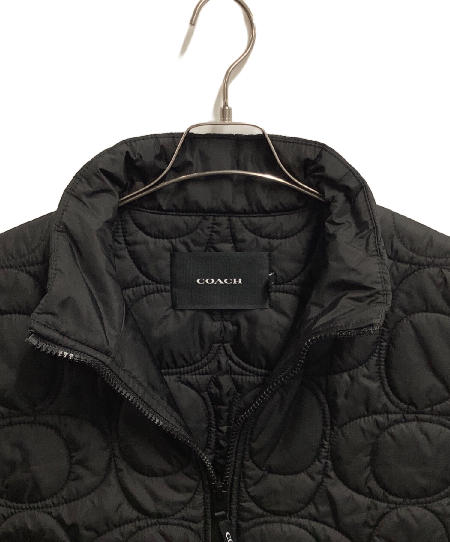 中古・古着通販】COACH (コーチ) シグネチャーベスト ブラック サイズ