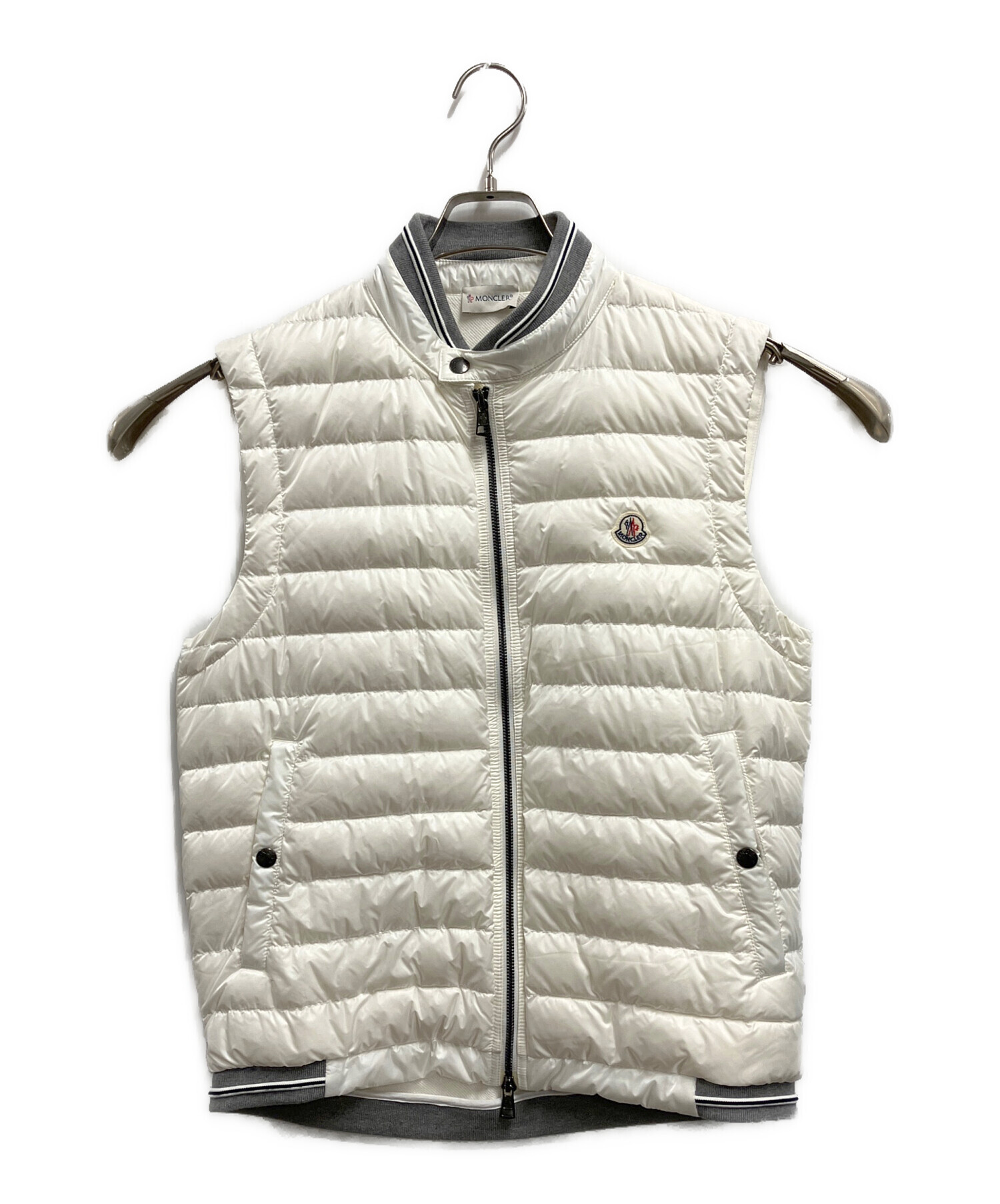 MONCLER ホワイト　キルティングダウンベスト 中古・古着通販】MONCLER (モンクレール) ダウンベスト ホワイト