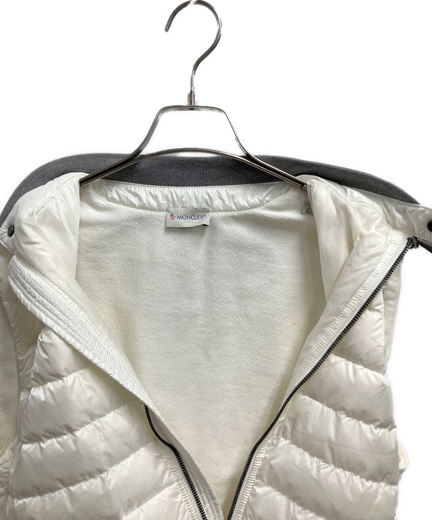 中古・古着通販】MONCLER (モンクレール) ダウンベスト ホワイト