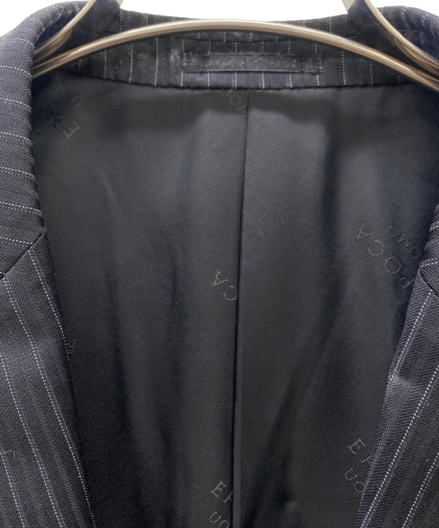 美品 エポカ ウォモ ストレッチ セットアップ サイズ44 S相当 ブラック 中古・古着通販】EPOCA UOMO (エポカ ウォモ) セットアップスーツ