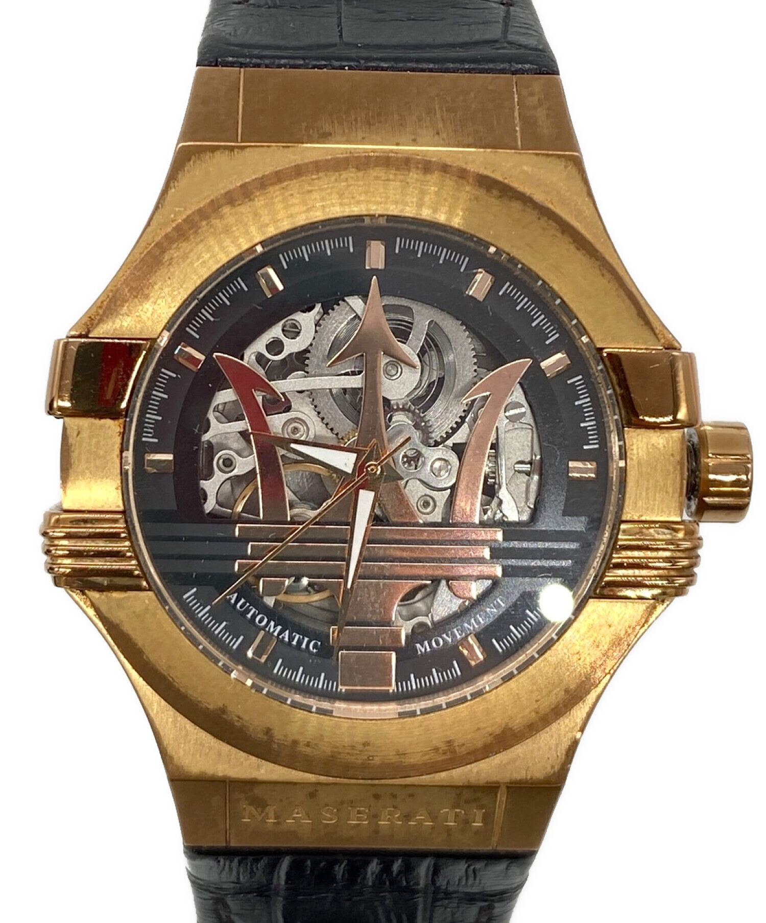 T*r様 2個セット　ジャンク　ゴールド ブラック 腕時計 中古・古着通販】maserati (マセラティ) 腕時計 ゴールド