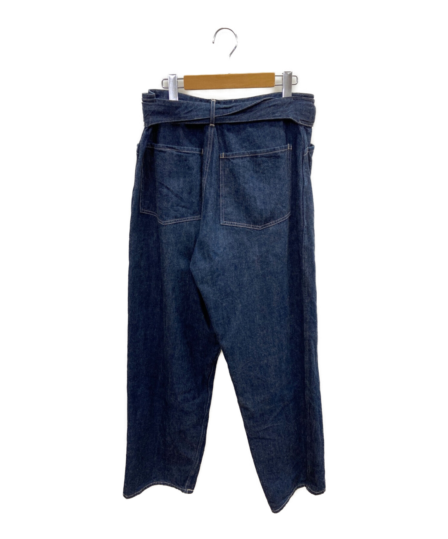 中古・古着通販】COMOLI (コモリ) デニム ベルテッドパンツ インディゴ 