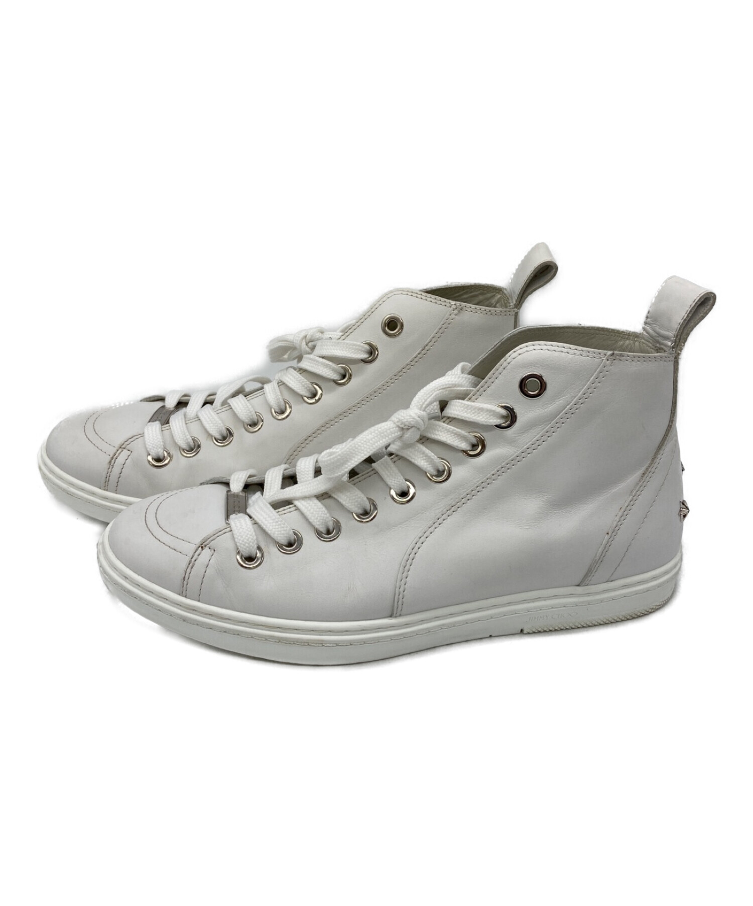 中古・古着通販】JIMMY CHOO (ジミーチュウ) レザースニーカー 