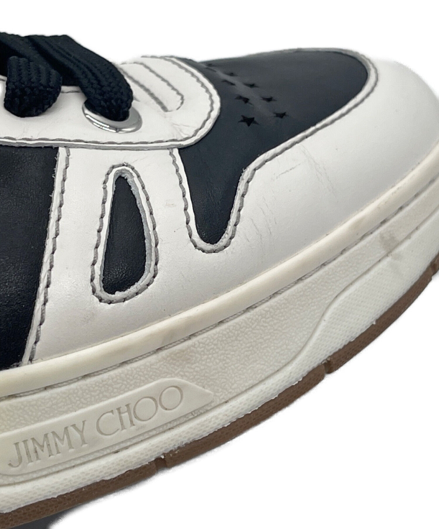 中古・古着通販】JIMMY CHOO (ジミーチュウ) レザースニーカー 