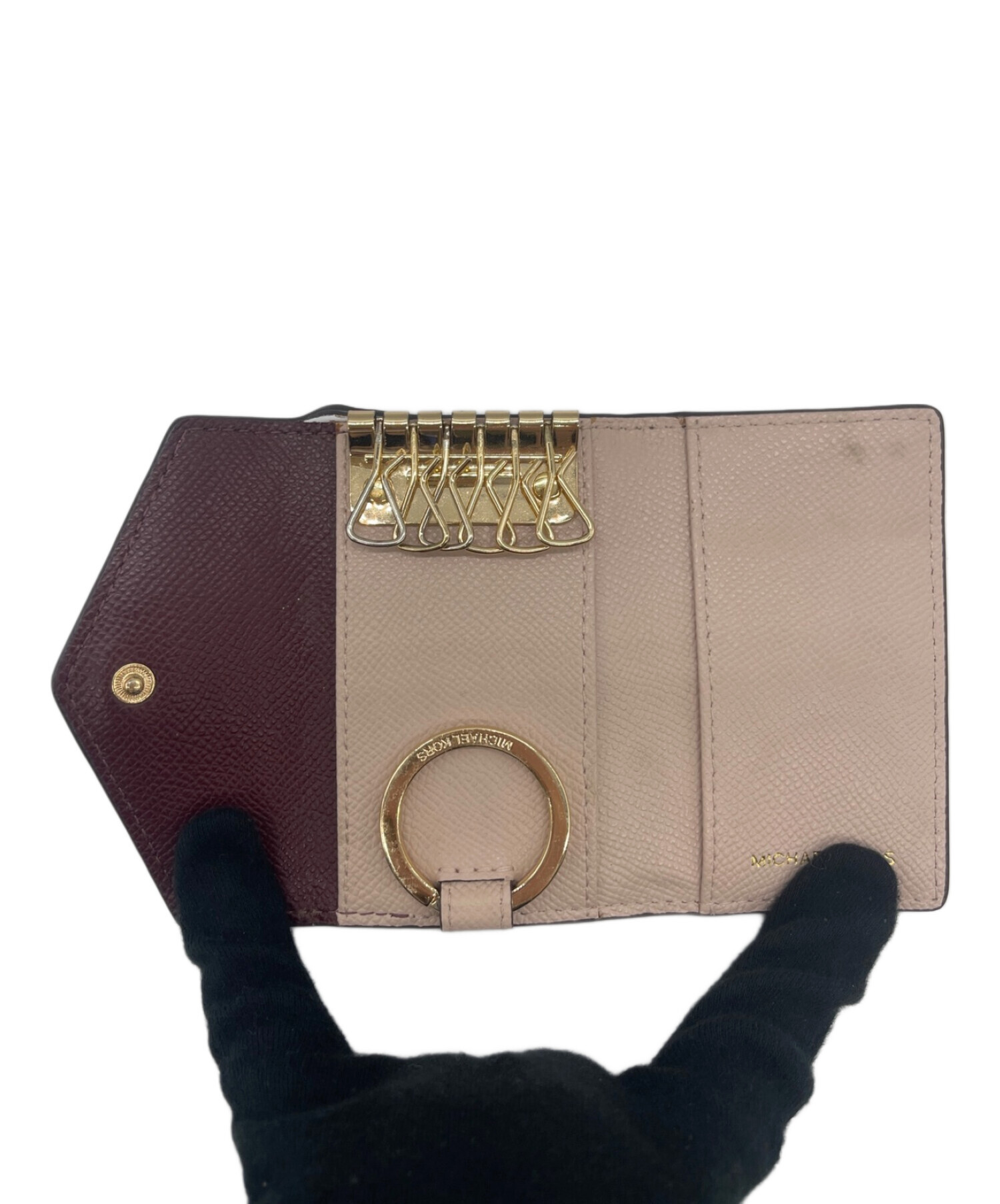 MICHAEL KORS キーケース ケース付きブラウンピンク 新品 MICHAEL KORS（マイケルコース） キーケース レディース MICHAEL KORS