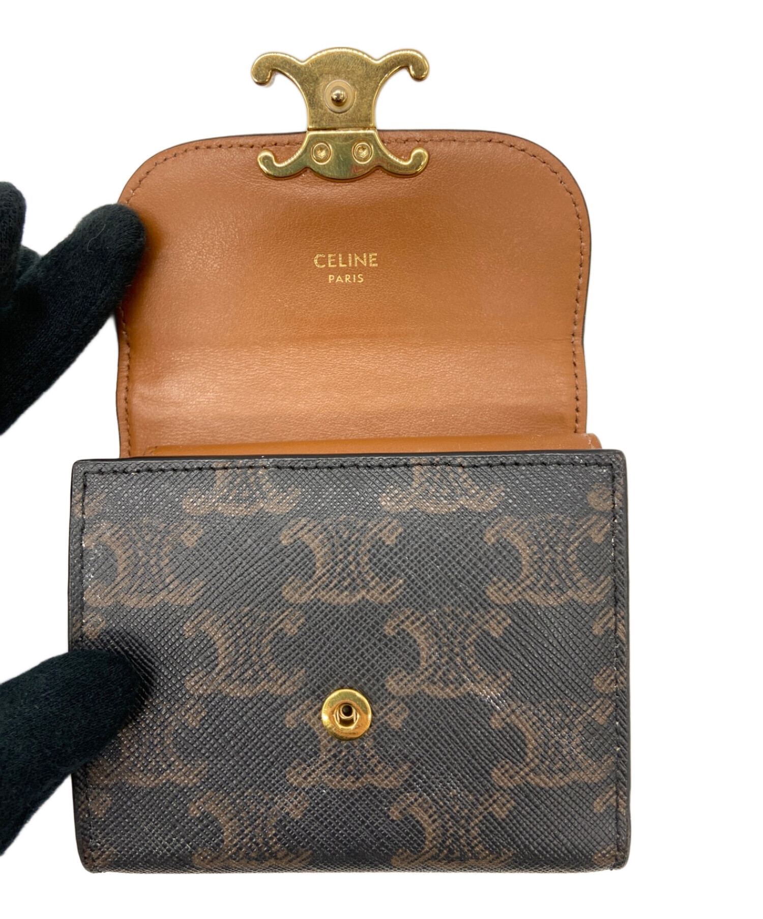 CELINE ブラウン 三つ折り財布