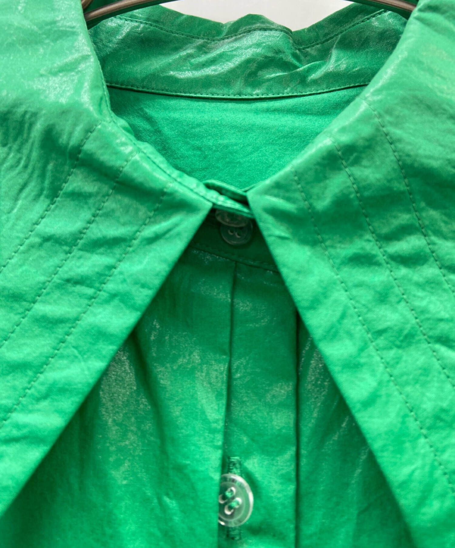 中古・古着通販】AMERI (アメリ) LONG COLLAR CALENDERING SHIRT 