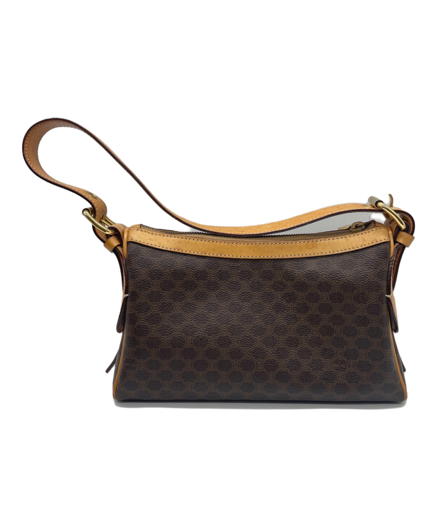 CELINE セリーヌ ショルダーバッグ  茶 【古着】【中古】【送料無料】 中古・古着通販】CELINE (セリーヌ) ショルダーバッグ ベージュ