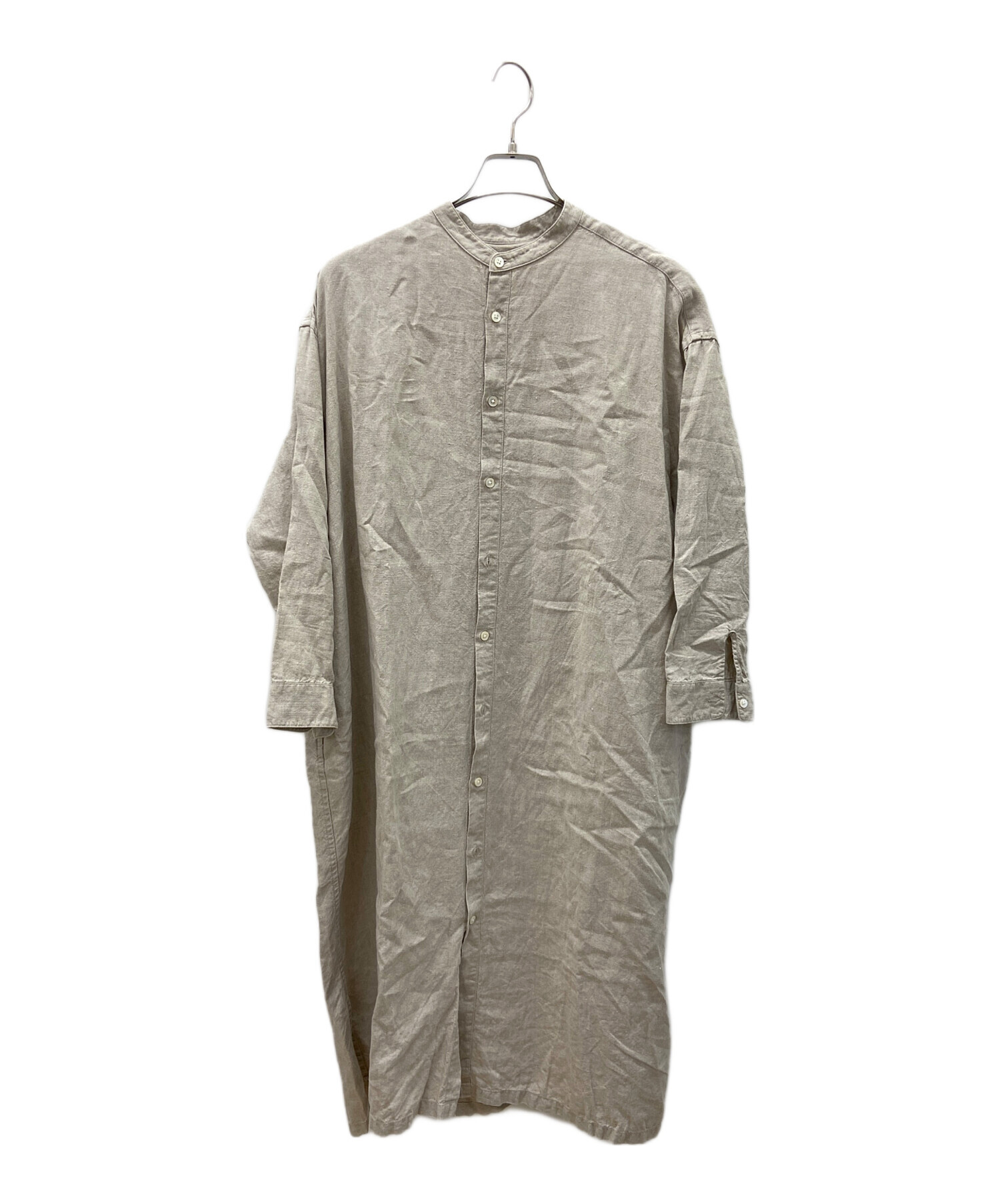 中古・古着通販】KAGURE (カグレ) シャツワンピース ベージュ サイズ