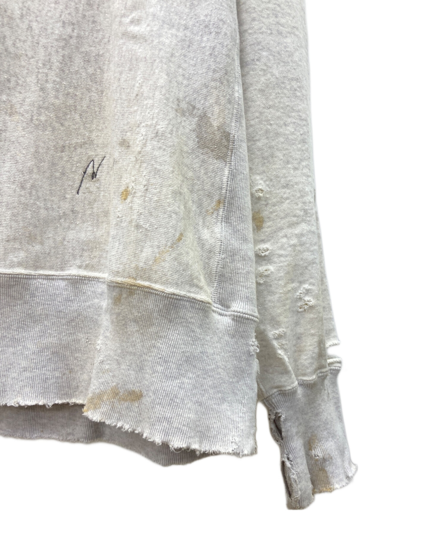 中古・古着通販】ANCELLM (アンセルム) ダメージ加工スウェット 中古・古着通販】ANCELLM (アンセルム) ダメージ加工スウェット