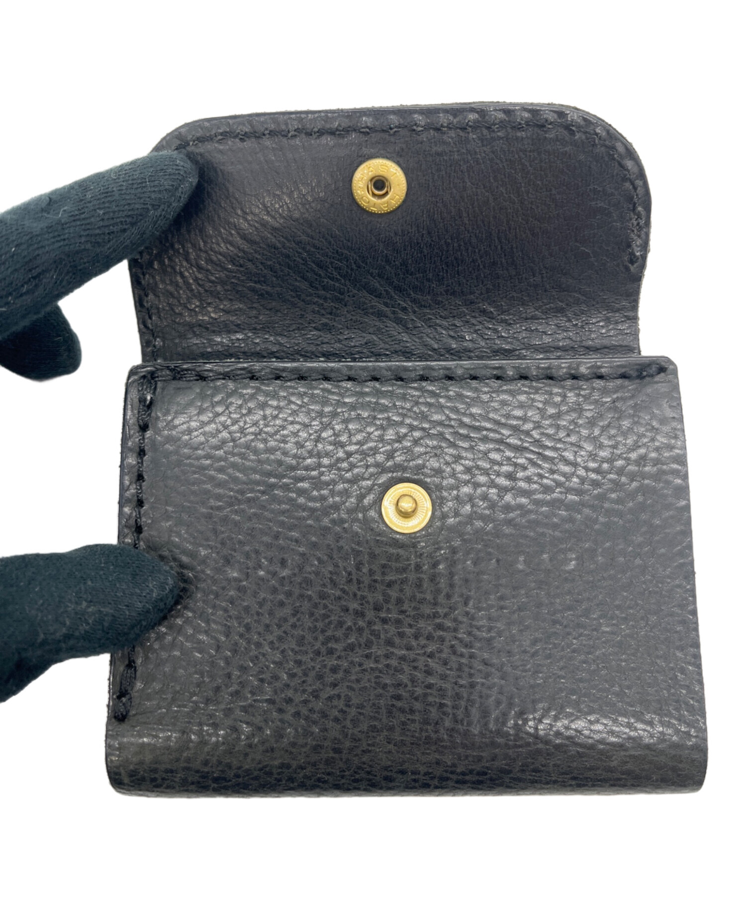 中古・古着通販】analogico (アナロジコ) ミニマムウォレット ブラック