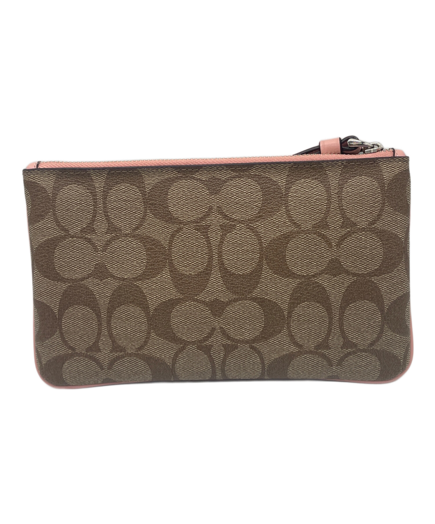 中古・古着通販】COACH (コーチ) ポーチ ブラウン×ピンク｜ブランド 