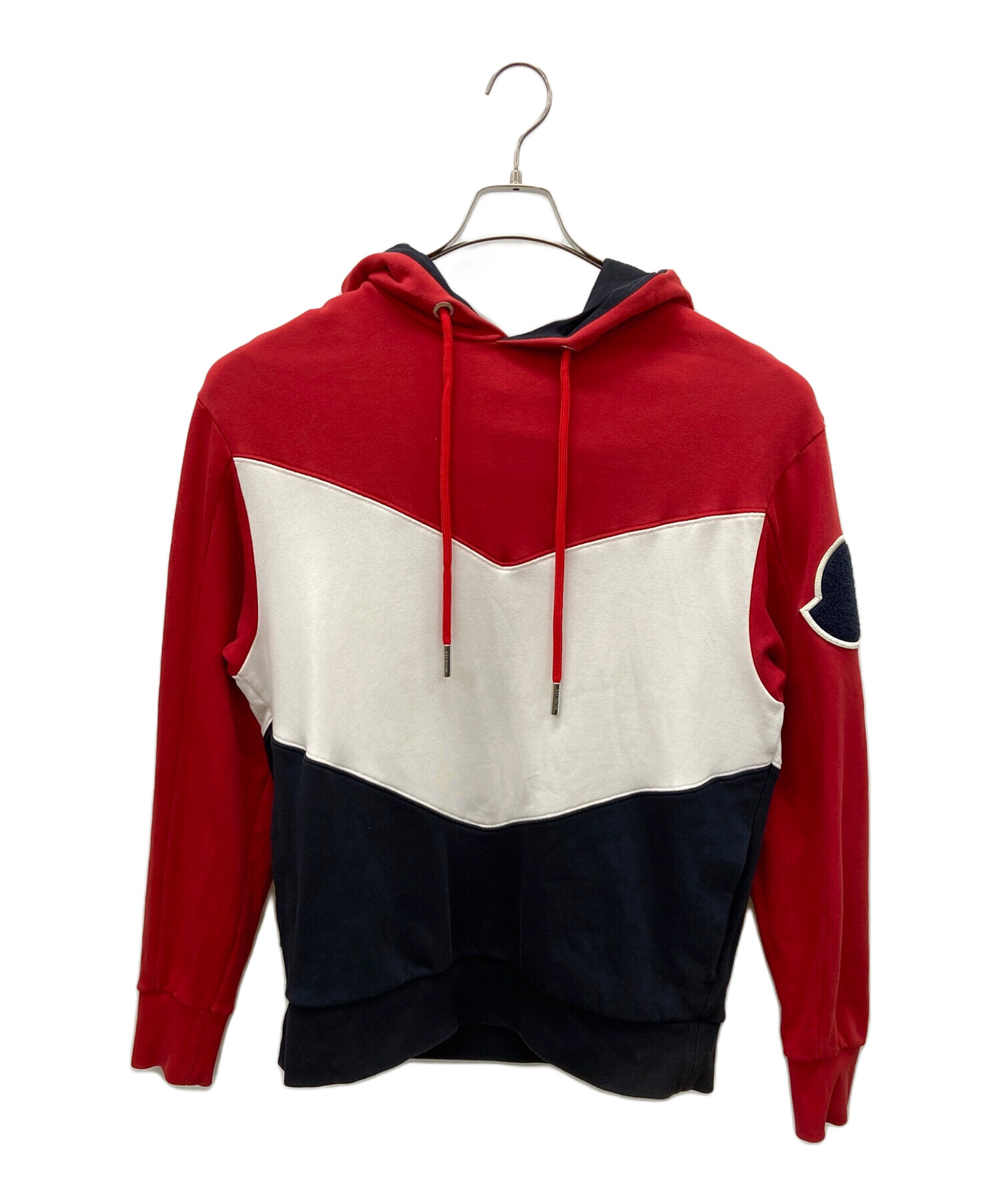 中古・古着通販】MONCLER (モンクレール) プルオーバーパーカー レッド 