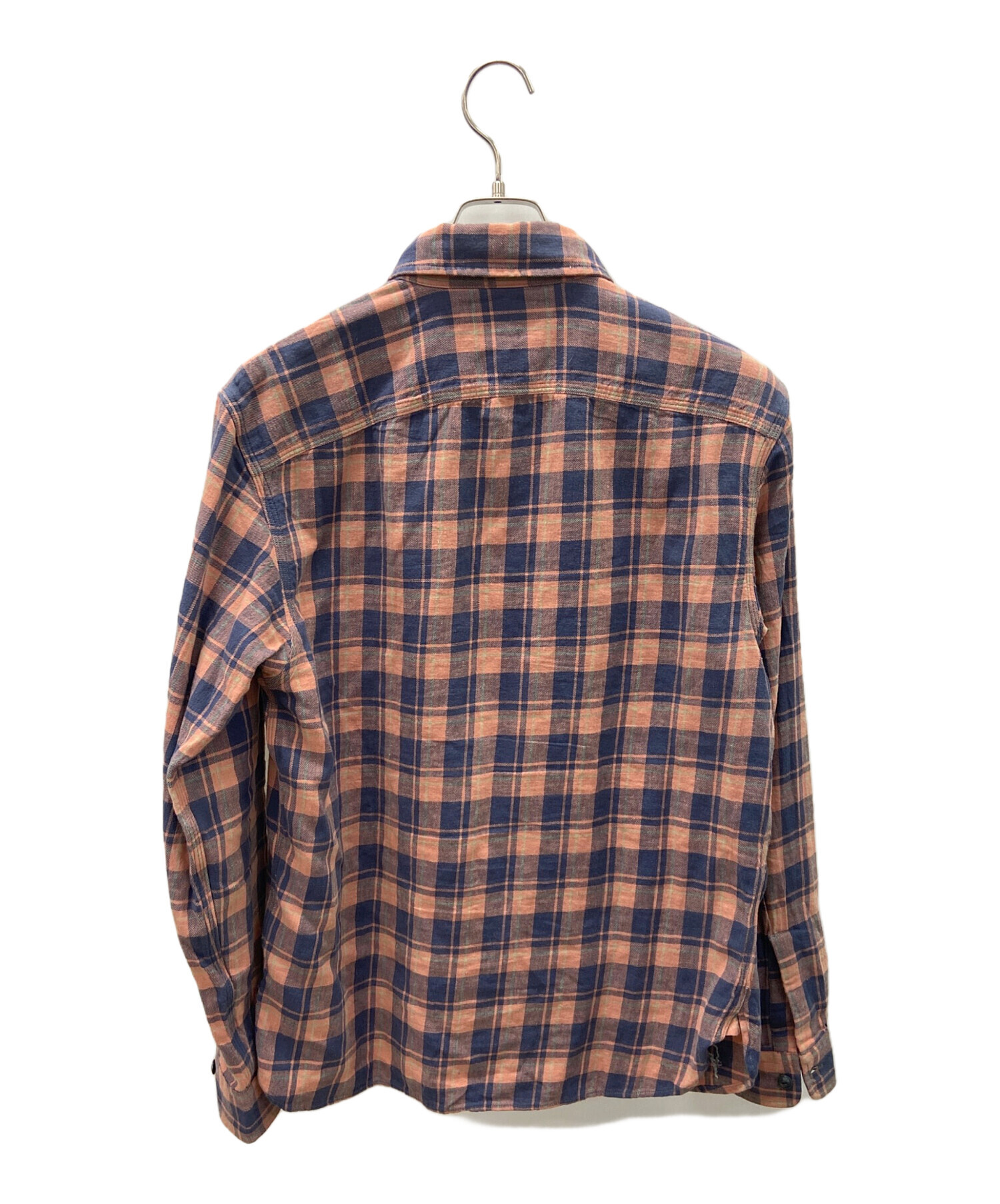 RRL ダブルアールエル チェック柄シャツ ブルー 長袖シャツ Mサイズ