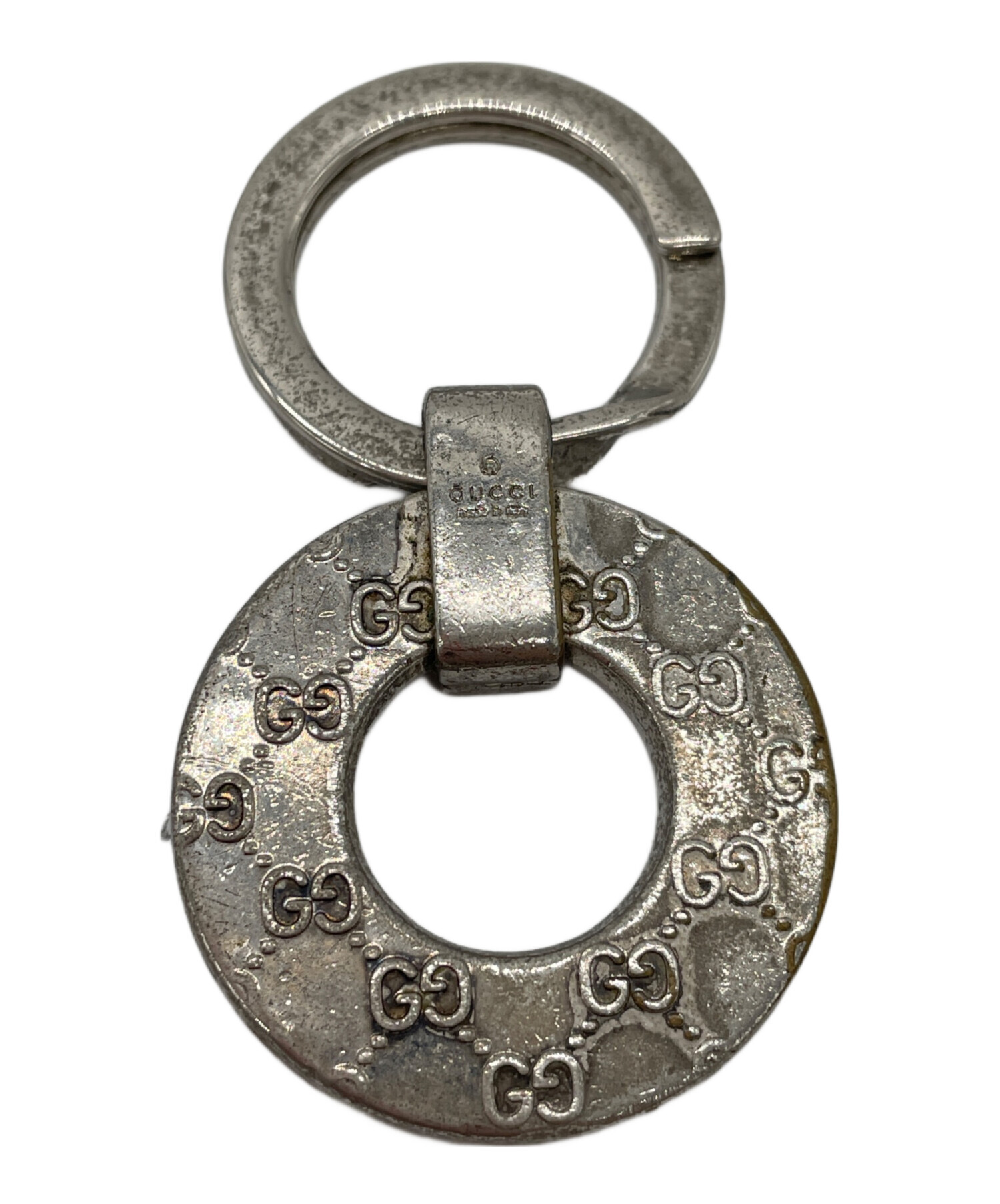 中古・古着通販】GUCCI (グッチ) GG柄キーリング シルバー｜ブランド