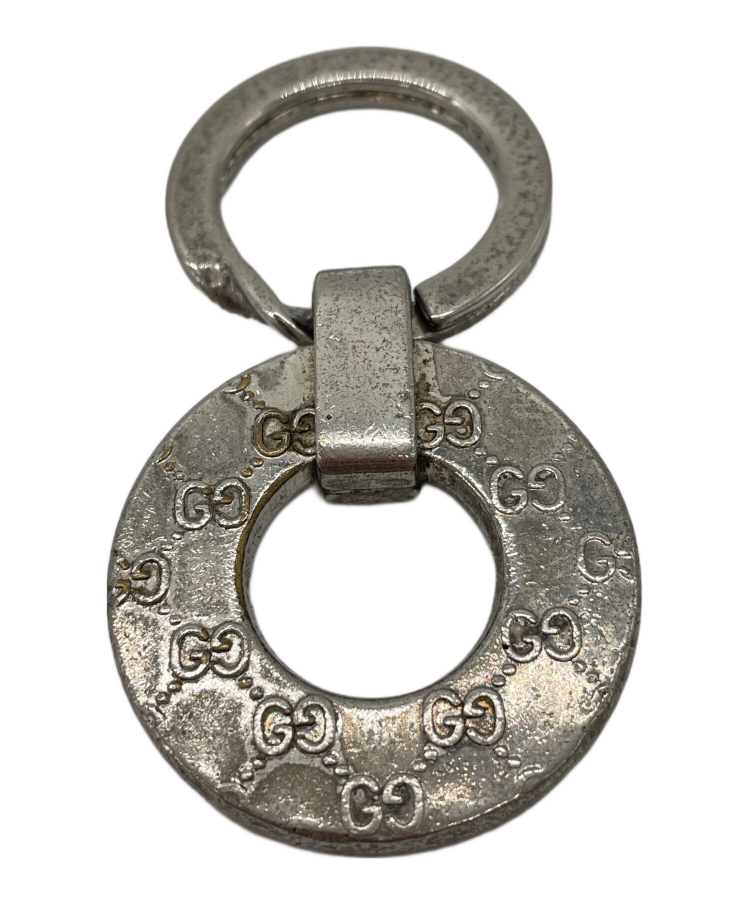 中古・古着通販】GUCCI (グッチ) GG柄キーリング シルバー｜ブランド