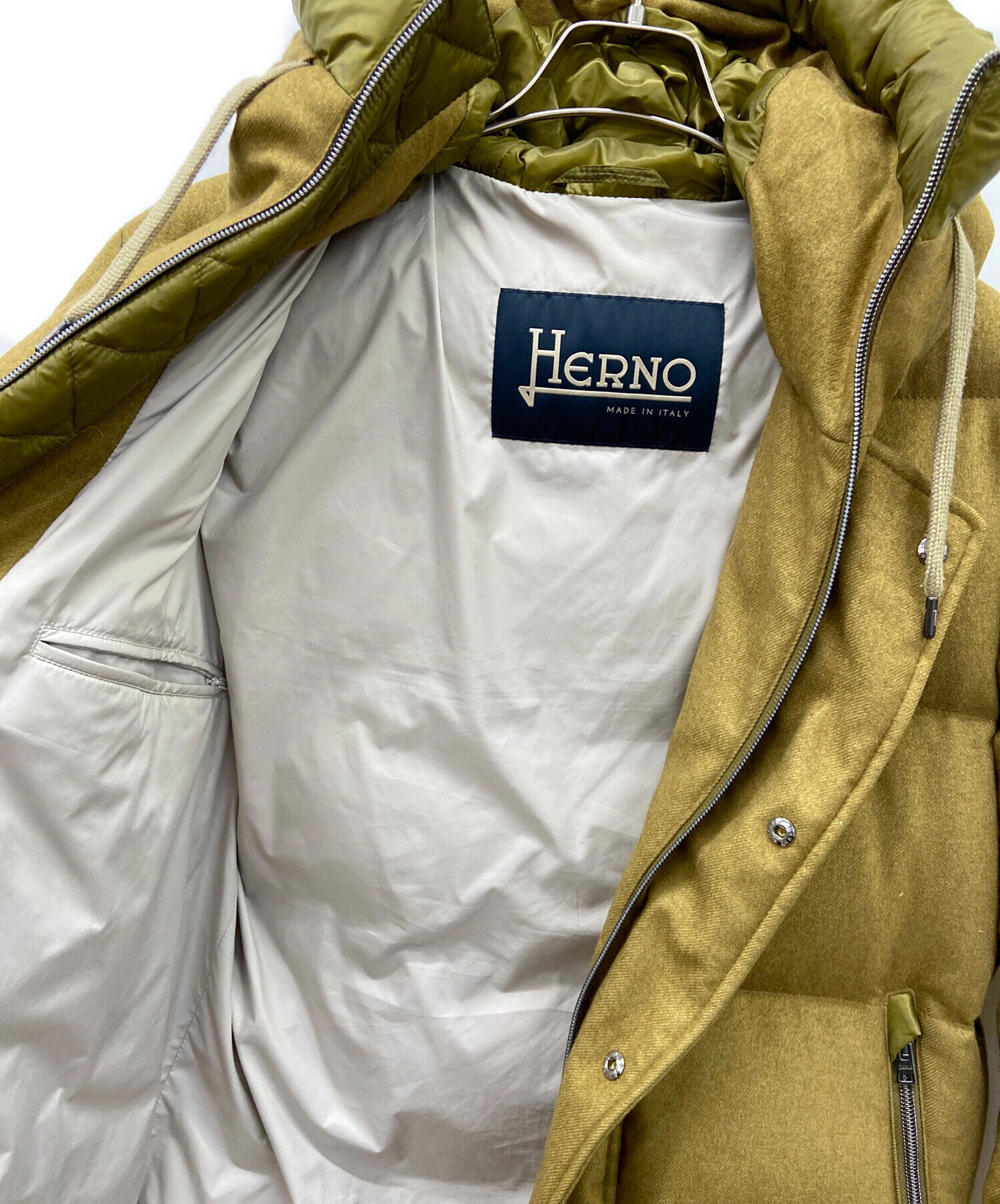 中古・古着通販】HERNO (ヘルノ) ダウンジャケット カーキ サイズ:48 