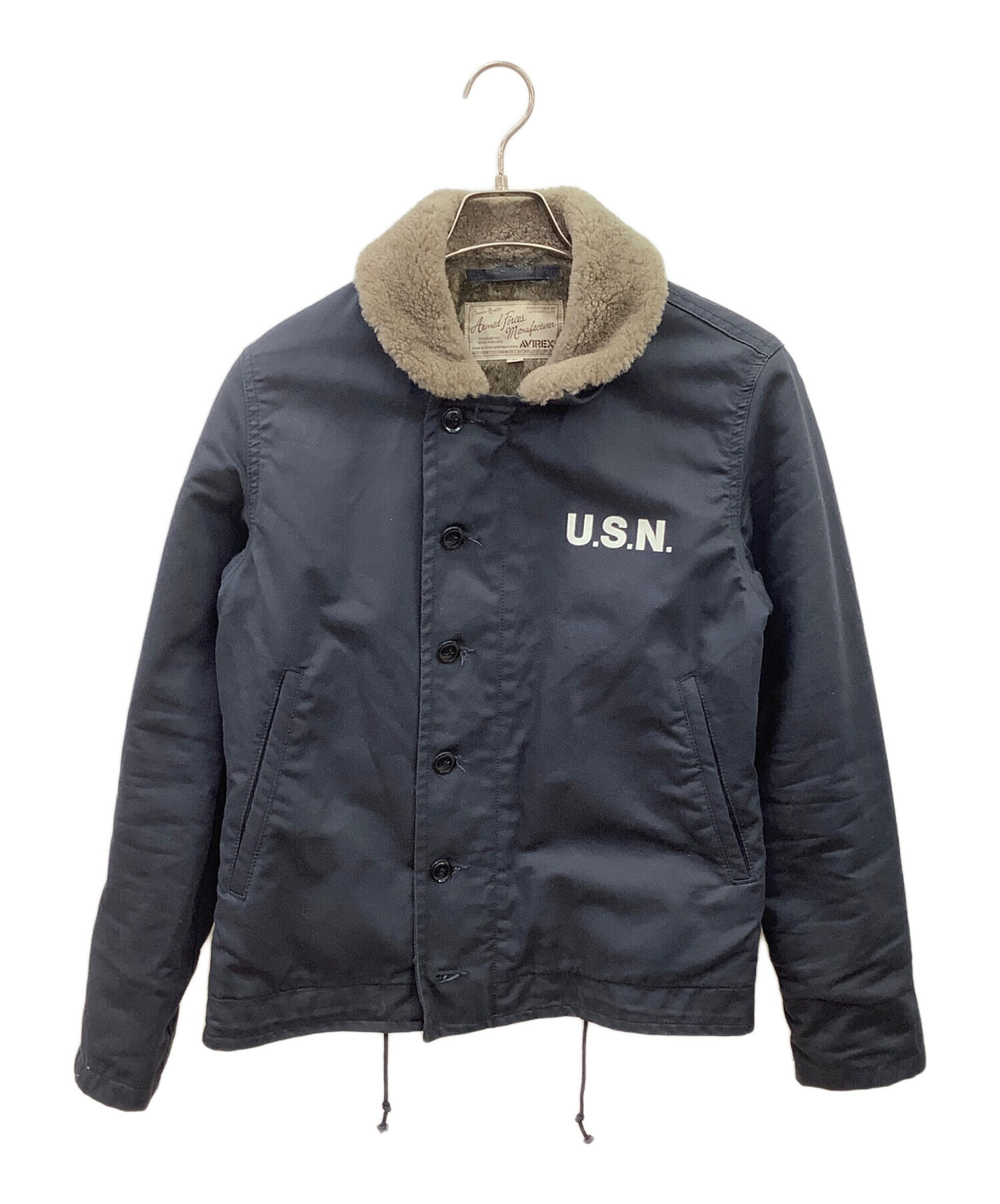 稀少XL AVIREX アヴィレックス N-1デッキジャケット ムートン 羊革 AVIREX アビレックス N-1ジャケット デッキジャケット