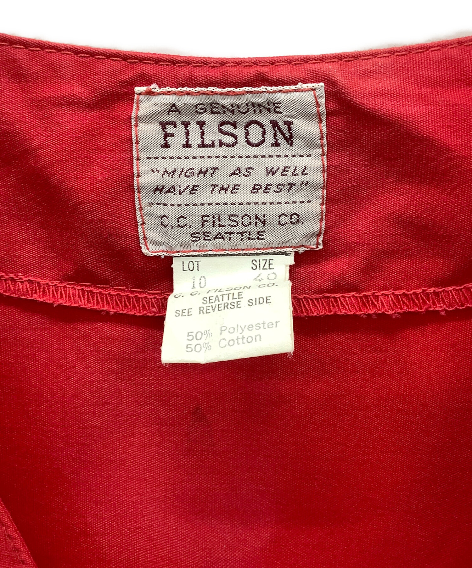 中古・古着通販】FILSON (フィルソン) ハンティングベスト レッド