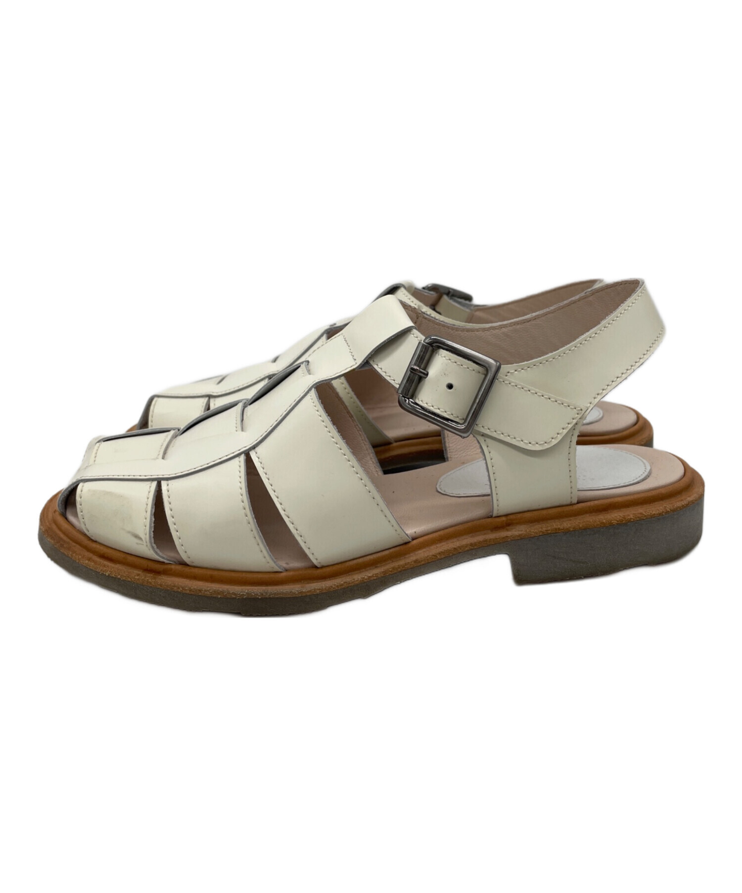 Paraboot　グルカサンダル　シューキーパー付き　ホワイト Paraboot グルカサンダル ホワイト シューキーパー付き パラブーツの