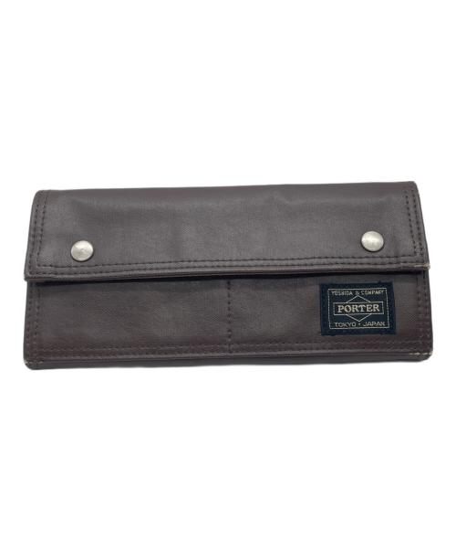 中古・古着通販】PORTER (ポーター) 長財布 ブラウン｜ブランド・古着